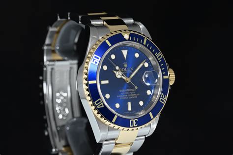 Rolex Submariner Date Acciaio/Oro Blu Cassa senza Buchi 